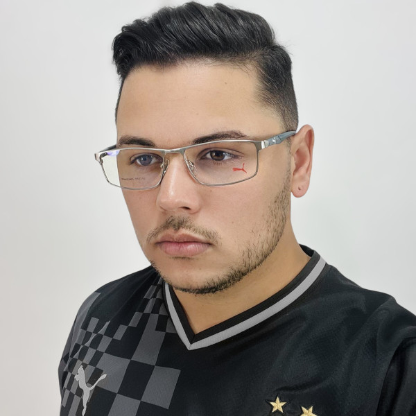 Armação de Óculos Masculino Retangular PM5365 Prata e Cinza